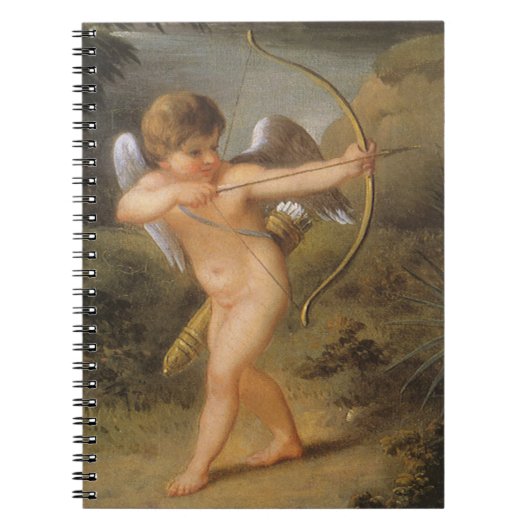 Valentijnsdag, Cupid met Bow en Pijl Notitieboek (Voorkant)