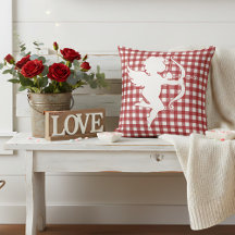 Valentijnsdag Cupid Rode en Witte Plaid Gingham