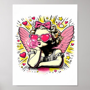 Valentijnsdag Cupido Hart Engel Liefde Vakantie Co Poster
