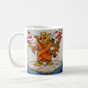 Valentijnsdag Cupid's Love Cat Koffiemok