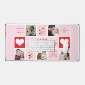 Valentijnsdag Custom 5 Fotocollage Bureaumat (Keyboard & Muis)