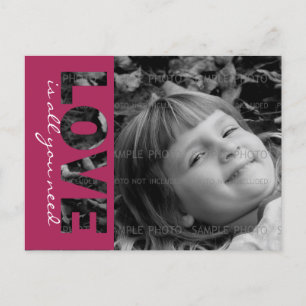 Valentijnsdag Custom Photo Briefkaart   Liefde is.