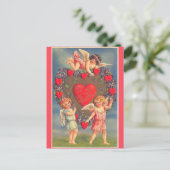  Valentijnsdag Cute Cherubs Briefkaart (Staand voorkant)