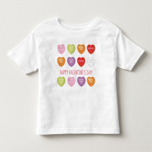 Valentijnsdag Cute  Custom Heart Snoep Kinder Shirts (Voorkant)