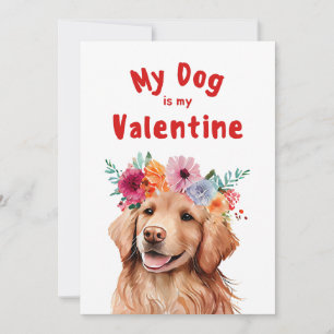 Valentijnsdag Cute Hond Huisdier Foto Vakantiebkaa Kaart