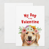 Valentijnsdag Cute Hond Huisdier Foto Vakantiegroe Feestdagenkaart (Voorkant / Achterkant)