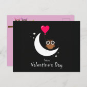 Valentijnsdag Cute Owl Briefkaart (Voorkant / Achterkant)
