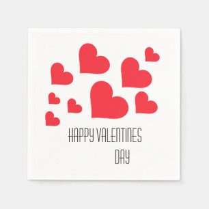 Valentijnsdag Cute Red Hearts en Love Paper Servet