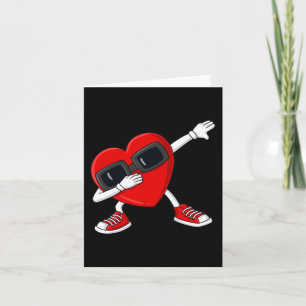 Valentijnsdag dabbing hart leuk jongens meisje Kin Kaart