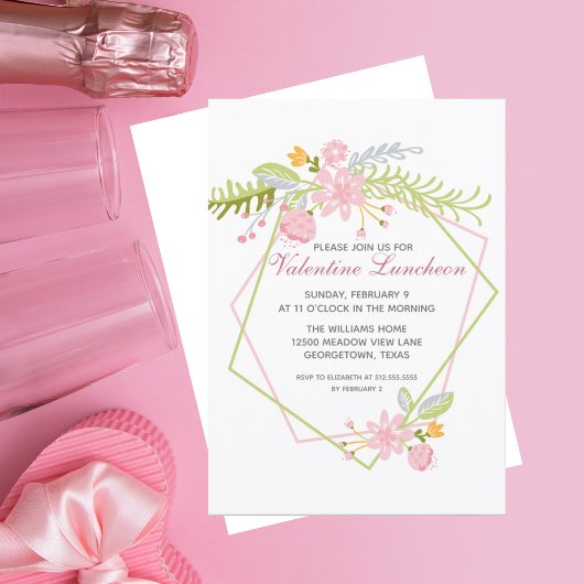 Valentijnsdag Dames Luncheon Chic Galentines Kaart