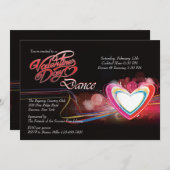 Valentijnsdag Dance Uitnodiging (Voorkant / Achterkant)