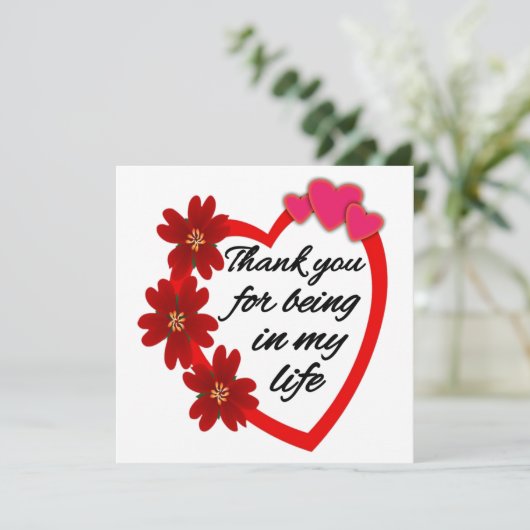 Valentijnsdag/ Dank u dat u in mijn leven bent (Staand voorkant)