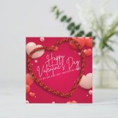 Valentijnsdag, dank u God Bedankkaart (Staand voorkant)