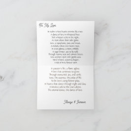 Valentijnsdag-Dans van Liefde Gedicht Kaart