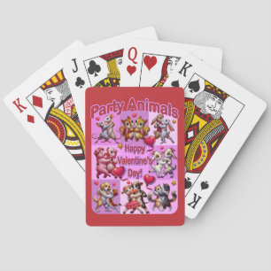 Valentijnsdag Dansende Koppels "Feestbeesten" Pokerkaarten