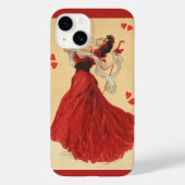 Valentijnsdag, Dansende Lady Red Hearts Case-Mate iPhone Case (Achterkant)