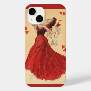  Valentijnsdag, Dansende Lady Red Hearts Case-Mate iPhone 14 Hoesje