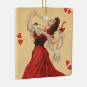  Valentijnsdag, Dansende Lady Red Hearts Keramisch Ornament (Rechts)