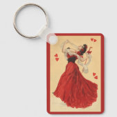  Valentijnsdag, Dansende Lady Red Hearts Sleutelhanger (Voorkant)