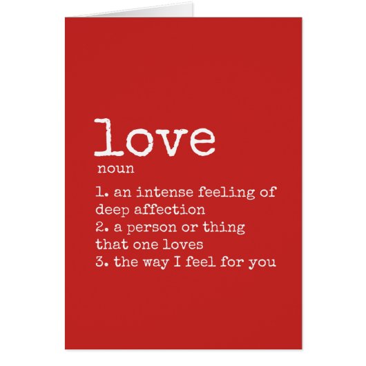 Valentijnsdag Definitie van liefdeskaart (Voorkant)