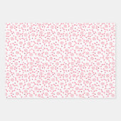 Valentijnsdag Delicate Witte Rozen Gemengd 2 Inpakpapier Vel (Voorkant 3)