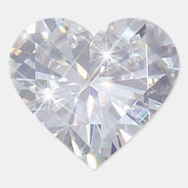 Valentijnsdag - Diamanten Hart Sticker