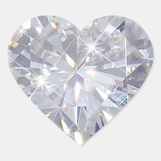 Valentijnsdag - Diamanten Hart Sticker (Voorkant)