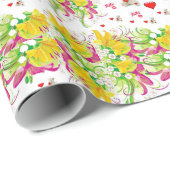 Valentijnsdag die Teddy Bear verpakt Cadeaupapier (Rol Hoek)