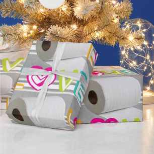 Valentijnsdag die toiletpapier ompakt cadeaupapier
