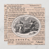 Valentijnsdag Dinner Dance Cupids Kaart (Voorkant / Achterkant)