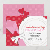 Valentijnsdag Dinner Party Kaart (Voorkant / Achterkant)