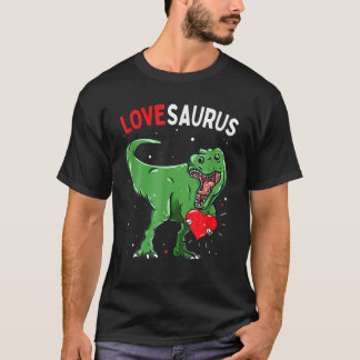 Valentijnsdag Dinosaur Lovesaurus T Rex Vday Boys T-shirt