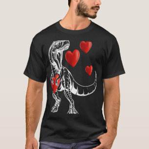 Valentijnsdag Dinosaur Rex I Steal Hearts Boy Gi T-shirt