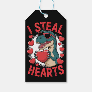 Valentijnsdag Dinosaurus Ik Steel Hartjes Love T r Cadeaulabel