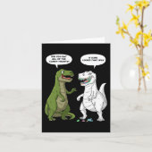 Valentijnsdag Dinosaurus T Rex Fun Hearts Meisjes  Kaart (Gele Bloem)