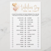 Valentijnsdag Dit of dat Game Editable game (Voorkant)