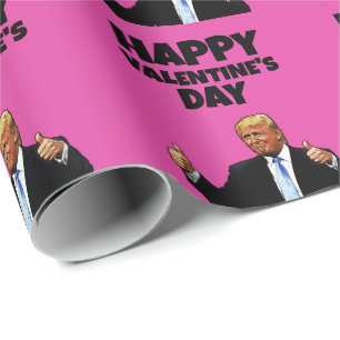 VALENTIJNSDAG DONALD TRUMP CADEAUPAPIER