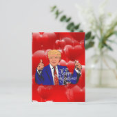 Valentijnsdag donald trump feestdagenkaart (Staand voorkant)