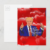 Valentijnsdag donald trump feestdagenkaart (Voorkant / Achterkant)