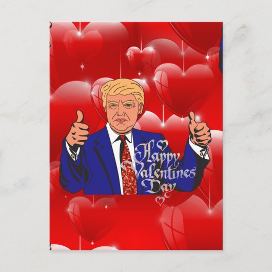 Valentijnsdag donald trump feestdagenkaart (Voorkant)