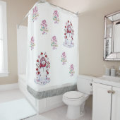 Valentijnsdag Douchegordijn Sneeuwman (In situ)