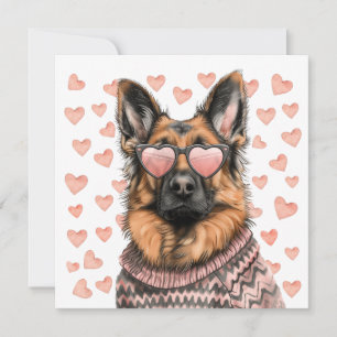 Valentijnsdag Duitse herder Feestdagenkaart