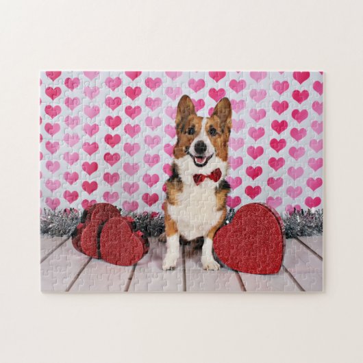 Valentijnsdag - Dunkin - Corgi Legpuzzel (Horizontaal)