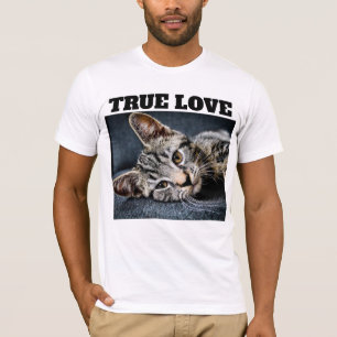 VALENTIJNSDAG ECHTE LIEFDE KAT FOTO T-SHIRT