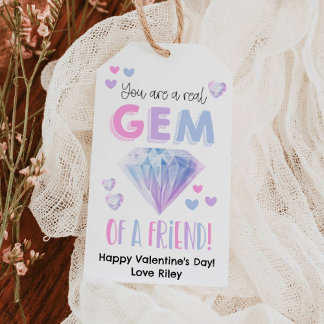 Valentijnsdag Edelsteen Vriend Cadeautag Cadeaulabel