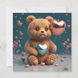 Valentijnsdag een knuffelbeer feestdagenkaart