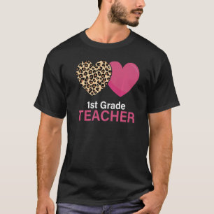 Valentijnsdag eerste graad leraar leopard Cheetah T-shirt