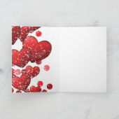 Valentijnsdag elegant gestreept feestdagen kaart (Binnen)