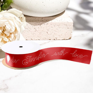 Valentijnsdag elegant rood en wit lint