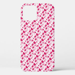 Valentijnsdag elementen patronen iPhone 12 pro hoesje